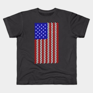 red, white, and houndstooth Kids T-Shirt